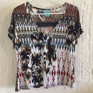 H.I.P. Short Sleeve Blouse Size Small